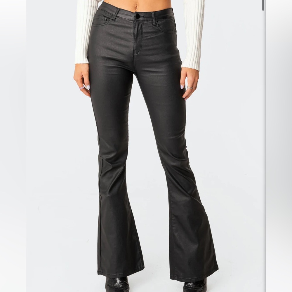 COPY - Edikted Luna Faux Leather Flare Jeans / NWT never worn / Size L